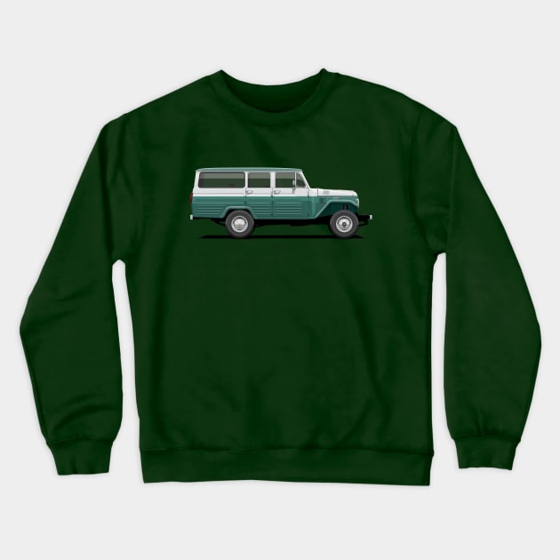 Land Cruiser Station Wagon FJ45LV - Green Crewneck Sweatshirt by ARVwerks